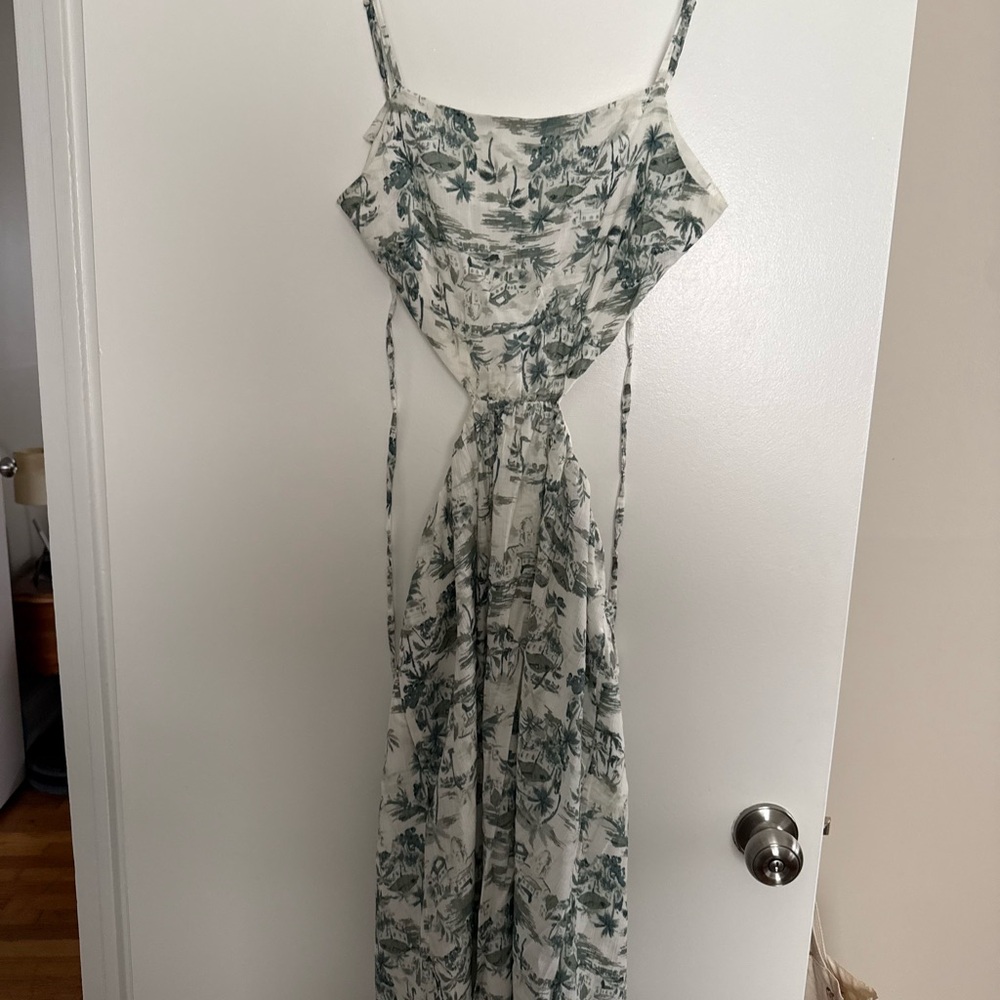 Abercrombie & Fitch Green Floral Maxi Dress
